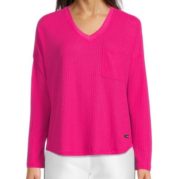 CALVIN KLEIN Waffle Knit Tee size X-Large pink - Picture 1 of 10